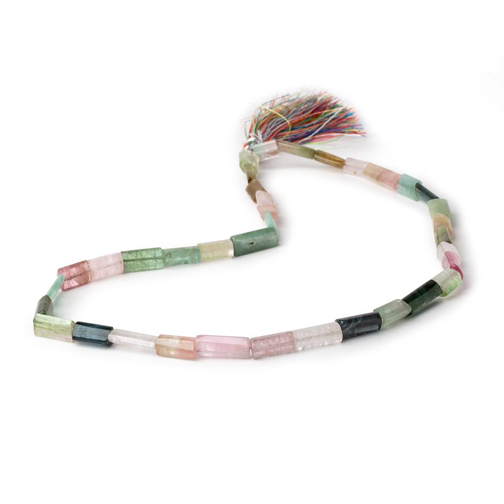 5-9mm Afghani Tourmaline Natural Crystal Tubes 16 inch 37 Beads AA