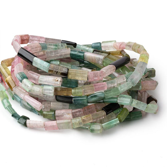 5-9mm Afghani Tourmaline Natural Crystal Tubes 16 inch 37 Beads AA