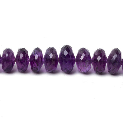 5-9mm Amethyst faceted rondelle beads 16 inch 112 pieces AA
