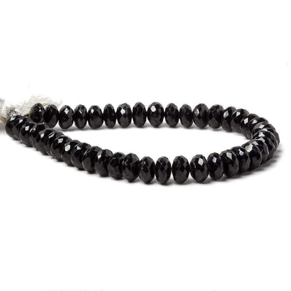 5-9mm Black Spinel Faceted Rondelle Beads 16 inch 108 pieces
