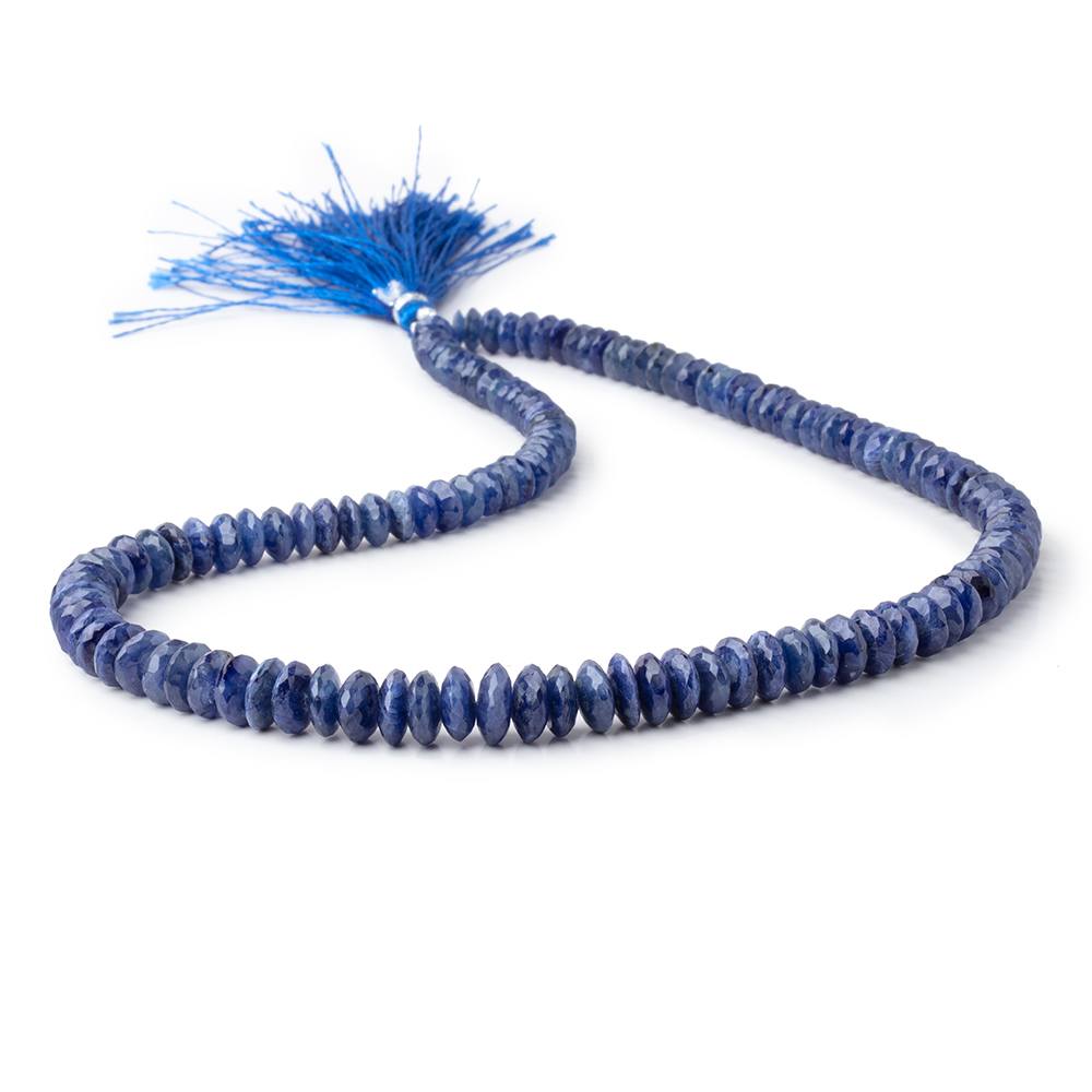 5-9mm Blue Sapphire German Faceted Rondelles 16 inch 133 Beads