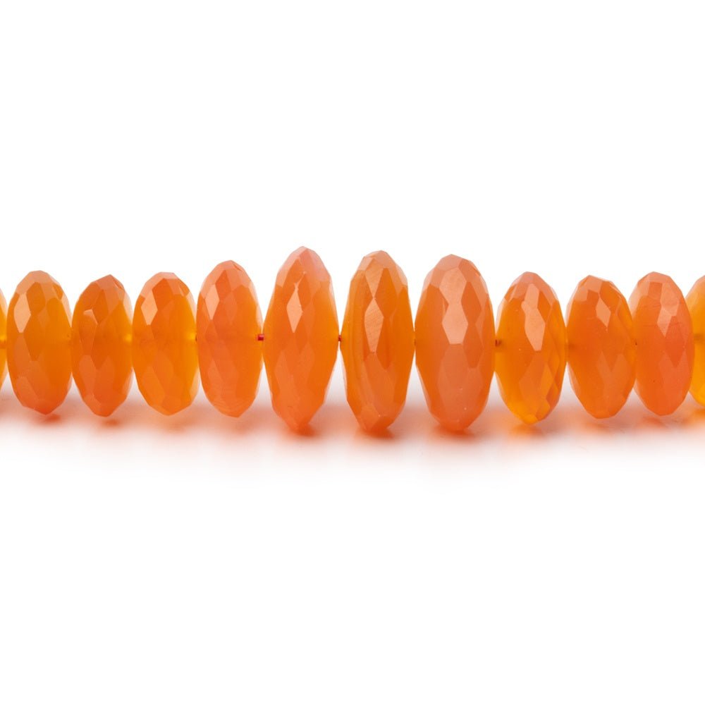 5-9mm Carnelian German Faceted Rondelle 16 inch 140 Beads AA