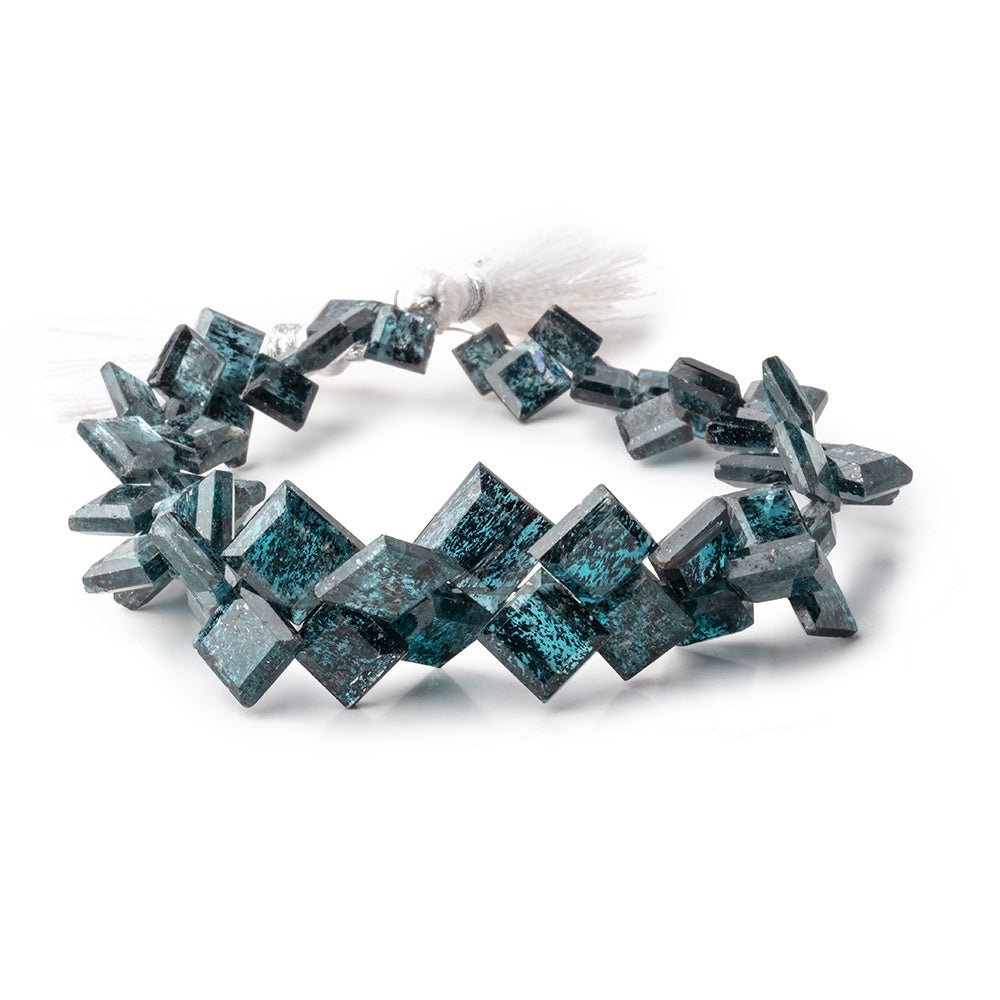 5-9mm Indigo Kyanite Bevel Cut Square Beads 7.5 inch 53 pieces