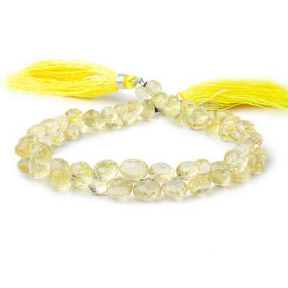 5-9mm Lemon Quartz Faceted Candy Kiss Beads 7.5 inch 60 pieces