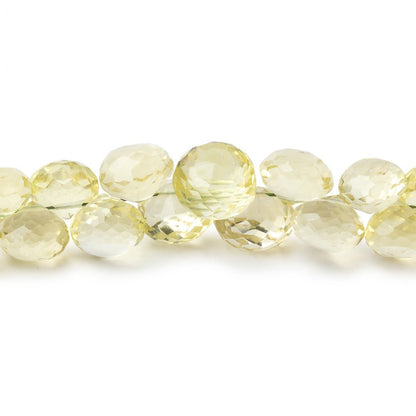 5-9mm Lemon Quartz Faceted Candy Kiss Beads 7.5 inch 60 pieces