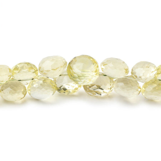 5-9mm Lemon Quartz Faceted Candy Kiss Beads 7.5 inch 60 pieces