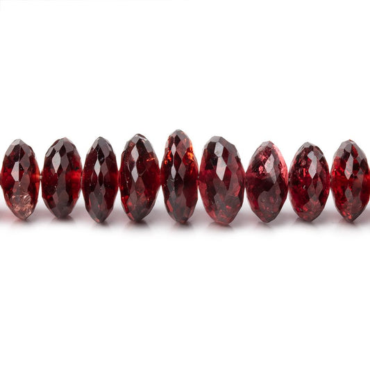 5-9mm Mozambique Garnet German Faceted Rondelle Beads 16 inch 133 pieces AA