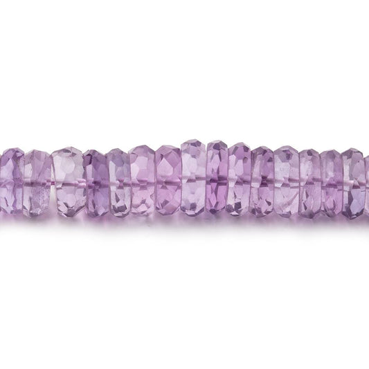5-9mm Pink Amethyst Faceted Heshi Beads 16 inch 145 pieces