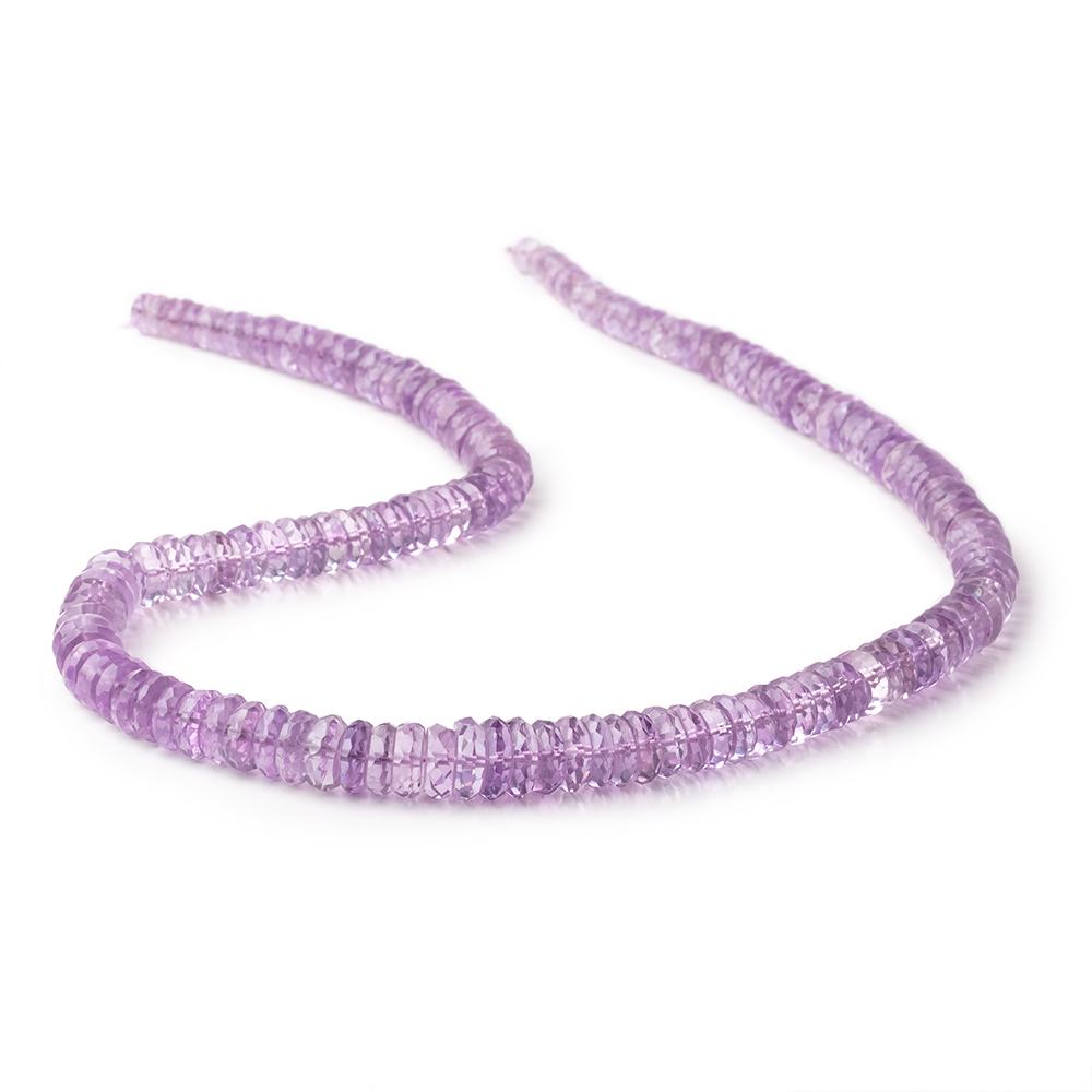 5-9mm Pink Amethyst Faceted Heshi Beads 16 inch 145 pieces