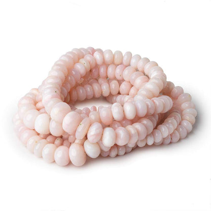 5-9mm Pink Peruvian Opal Plain Rondelle Beads 18 inch 114 pieces AAA