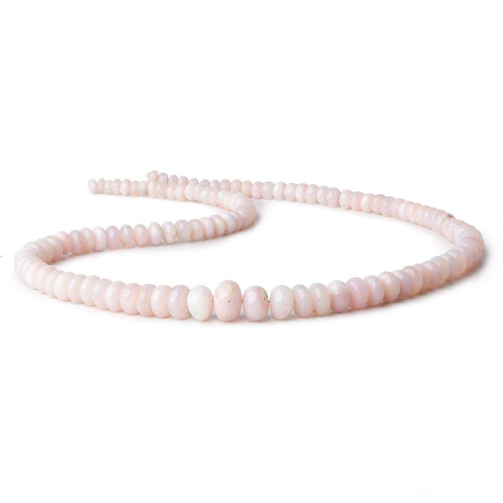 5-9mm Pink Peruvian Opal Plain Rondelle Beads 18 inch 114 pieces AAA