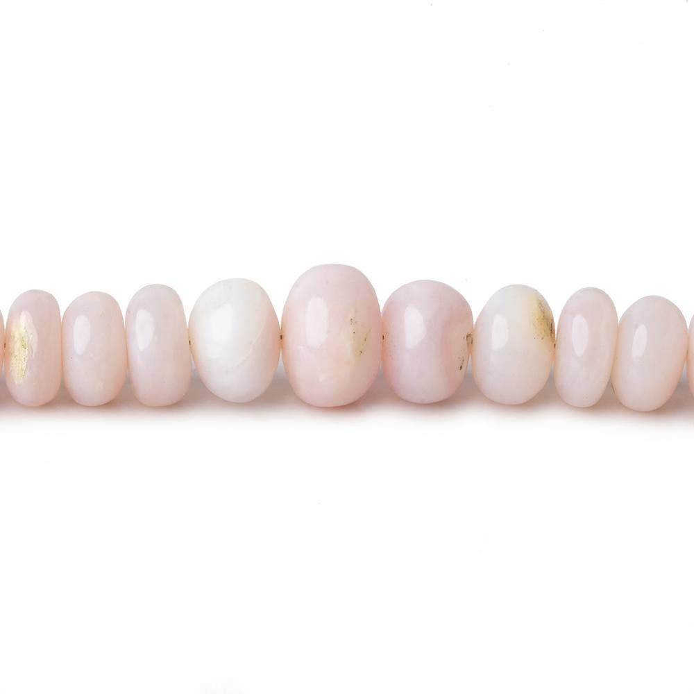 5-9mm Pink Peruvian Opal Plain Rondelle Beads 18 inch 114 pieces AAA