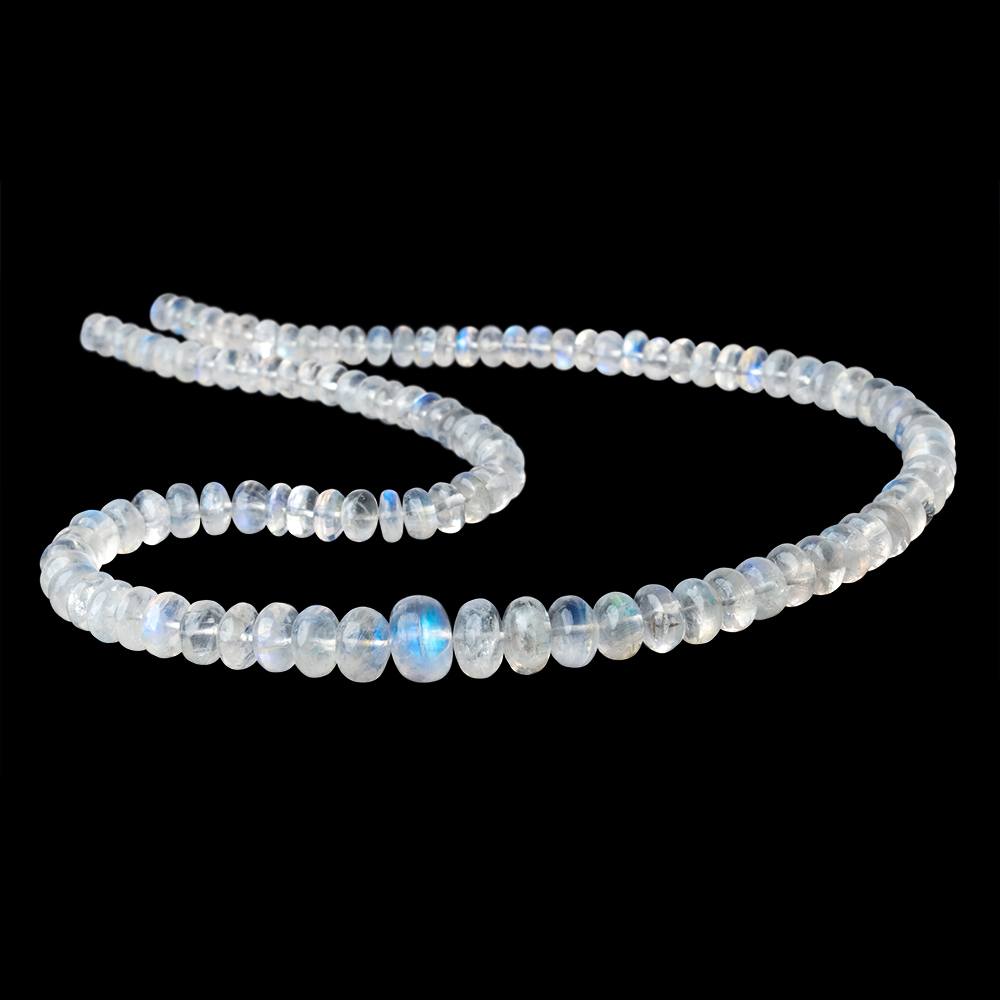 5-9mm Rainbow Moonstone Plain Rondelle Beads 18 inch 110 pieces