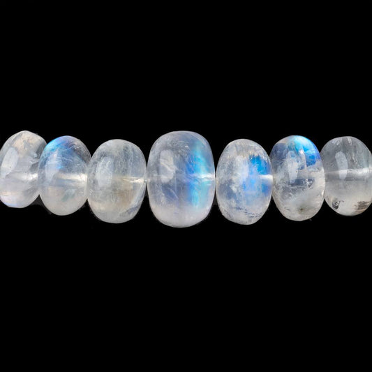 5-9mm Rainbow Moonstone Plain Rondelle Beads 18 inch 110 pieces