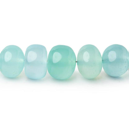 5-9mm Seafoam Blue Chalcedony Plain Rondelle Beads 16 inch 93 pieces