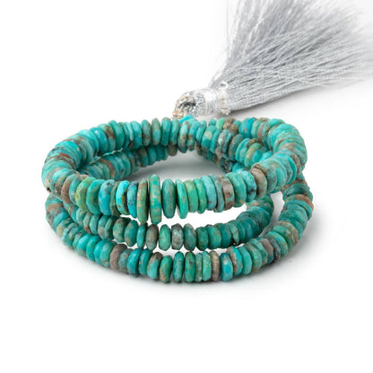 5-9mm Sleeping Beauty Turquoise Faceted Heishi Beads 16 inch 240 pieces AA