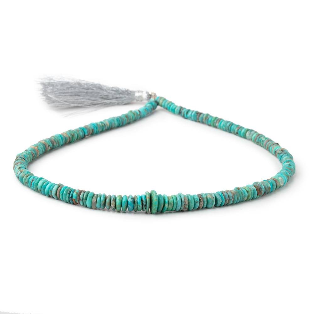 5-9mm Sleeping Beauty Turquoise Faceted Heishi Beads 16 inch 240 pieces AA