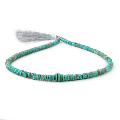 5-9mm Sleeping Beauty Turquoise Faceted Heishi Beads 16 inch 240 pieces AA