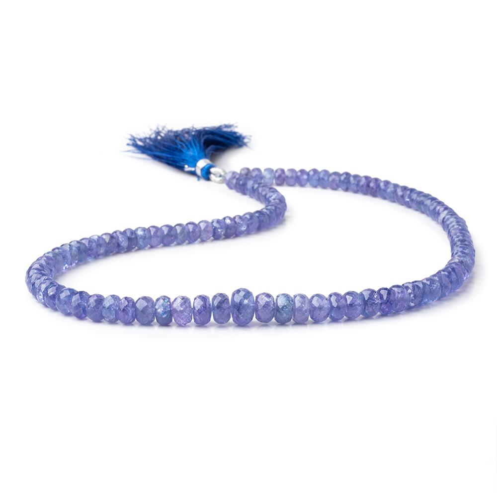 5-9mm Tanzanite Faceted Rondelle Beads 16 inch 105 pieces AA