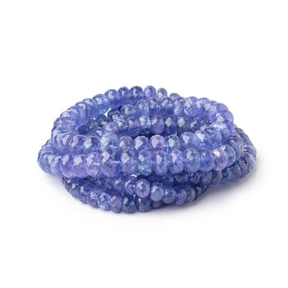 5-9mm Tanzanite Faceted Rondelle Beads 16 inch 105 pieces AA