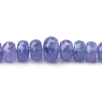 5-9mm Tanzanite Faceted Rondelle Beads 16 inch 105 pieces AA