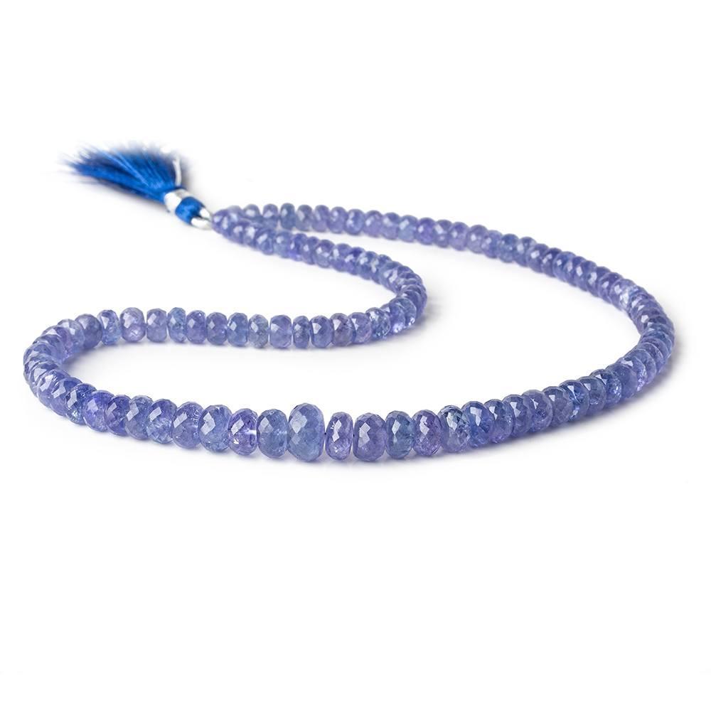 5-9mm Tanzanite Faceted Rondelles 17 inch 105 beads AA