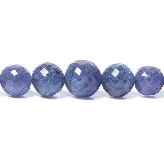 7-10mm Tanzanite faceted round Beads 16 inch 57 pieces
