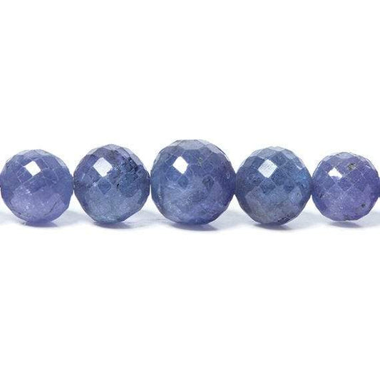 7-10mm Tanzanite faceted round Beads 16 inch 57 pieces