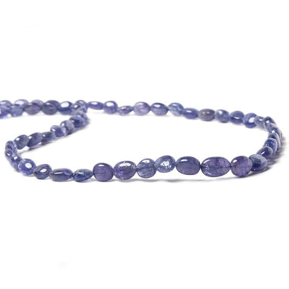 5-9mm Tanzanite Plain Oval Beads 16 inch 68 pieces