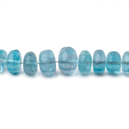 5-9mm Teal Fluorite Plain Rondelle Beads 18 inch 127 pieces AA
