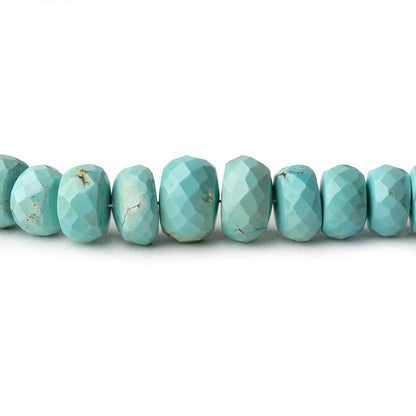 5-9mm Turquoise Faceted Rondelle beads 16 inch 109 pieces