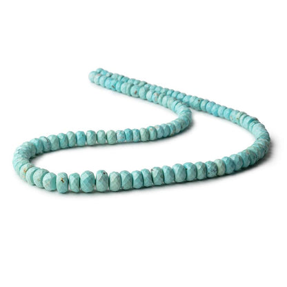 5-9mm Turquoise Faceted Rondelle beads 16 inch 109 pieces