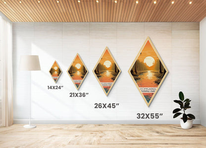 Retro Congaree National Park Travel Poster Canvas Texture Print, Travel Decor Art, Midcentury Modern Decor South Carolina Travel Art