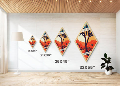 Retro Joshua Tree National Park Travel Print Wall Artwork Texture Print, Travel Decor Art, Midcentury Modern Decor California Travel Art