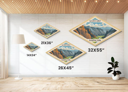 Black Canyon of the Gunnison Diamond Shaped Travel Poster Art Canvas Art Print, Canvas Wall Art, Travel Gift, Colorado Travel Art