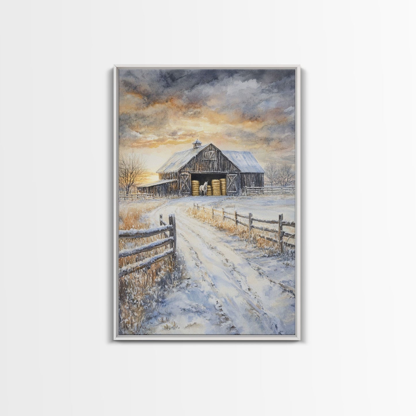 Fall Decor, Barn Amongst The Falling Leaves, Farmhouse Decor, Fall Art, Autumn Decor, Thanksgiving Seasonal Wall Art