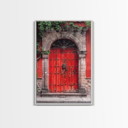 Change1 Mexican Wall Art, Framed Canvas Print, Old Town Mexico Architecture Wall Art, Framed Art
