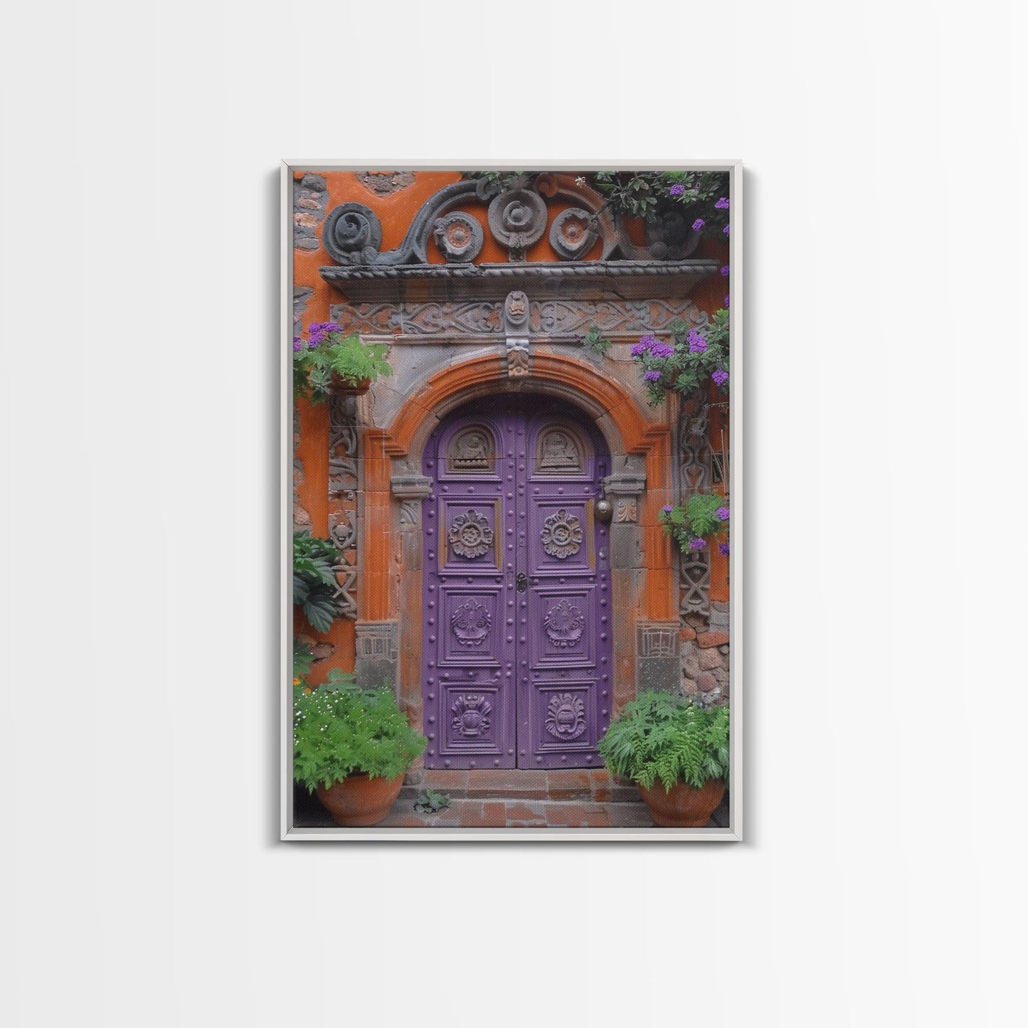 Change34 Architecture Print, 19th Century Architecture Photography, Mexico City Wall Art, Wood Framed Canvas Print