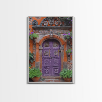 Change34 Architecture Print, 19th Century Architecture Photography, Mexico City Wall Art, Wood Framed Canvas Print