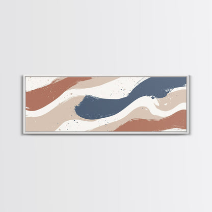 MCM Artwork - Abstract Art - Framed Canvas Print - Wood Framed Mid Century Modern Art - Large Geometric Art, Paint Splotches