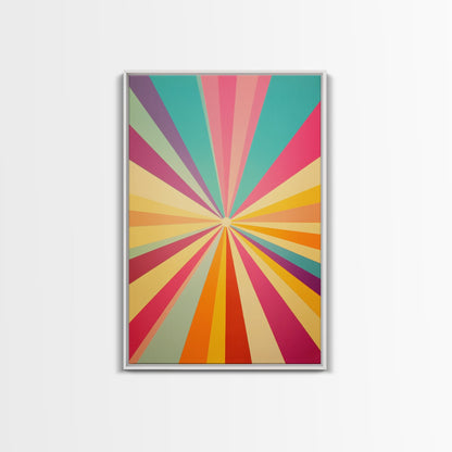 Geometric Boho Wall Art, Jungle Green, Watermelon Pink, Golden Sand and Winter Hazel Colored Wall Art, Boho Home Decor