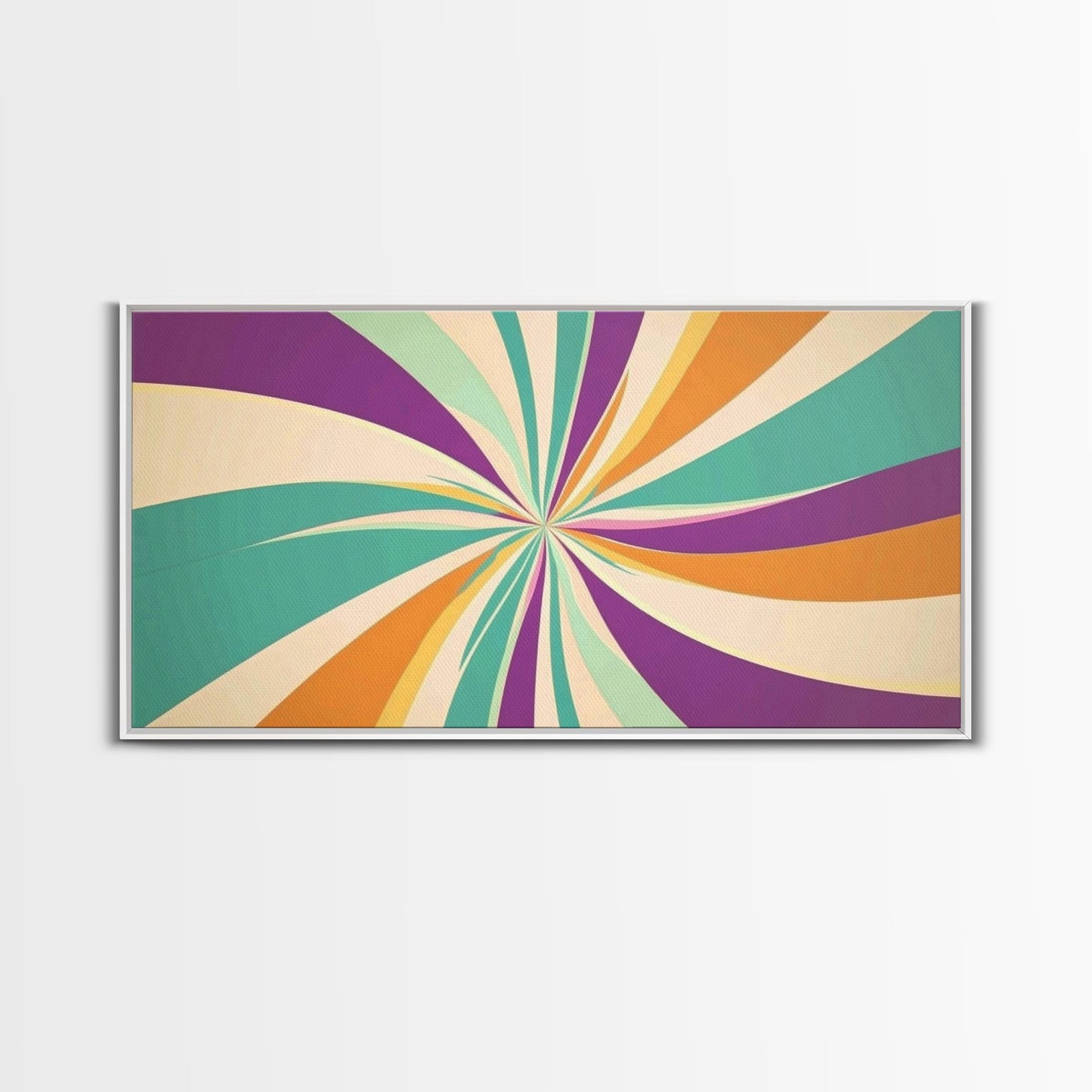 NuevArt Framed Canvas Print Wall Art MCM Mid Century Modern Canvas Print Abstract Shapes Illustration Mid Century Modern Wall Art