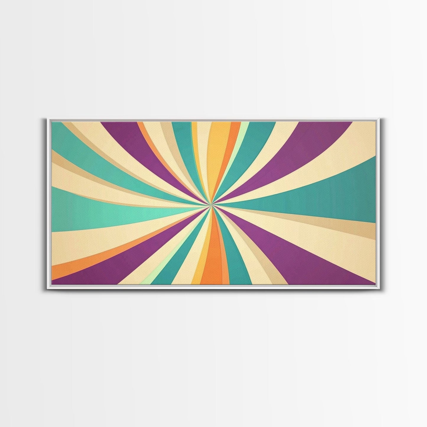 Mid Cenutry Modern Canvas Print Colorful Wall Art Retro 1950s Style Home Decor Above Sofa Living Room Wall Art