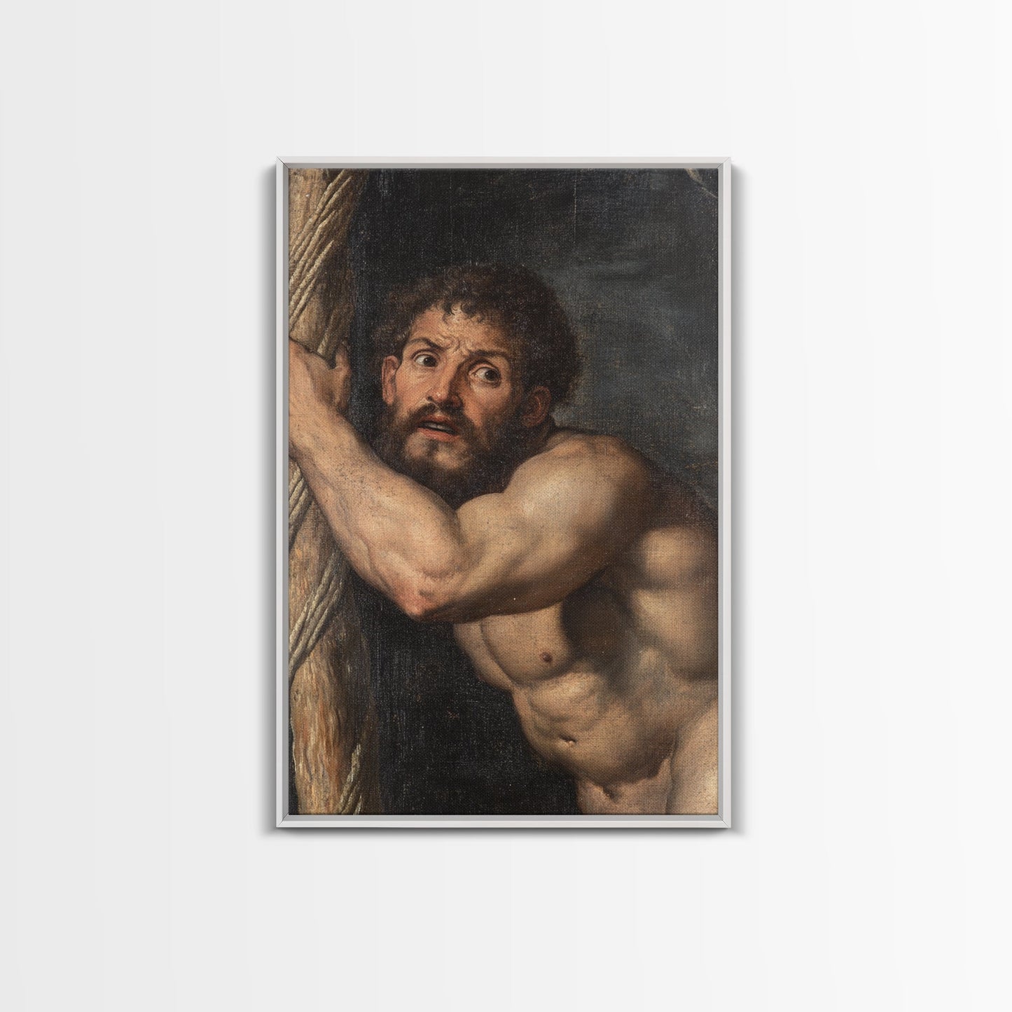 Satyr Painting Print, Framed Canvas Print, Satyr Painting Original, Satyr Artwork, Folk Art, Spooky Decor