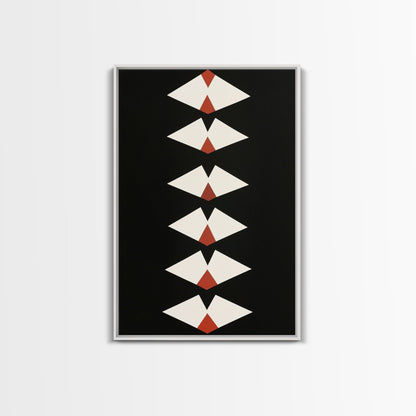 Retro Mid-Century Modern Diamond Art Canvas Print, MCM Style Home Decor