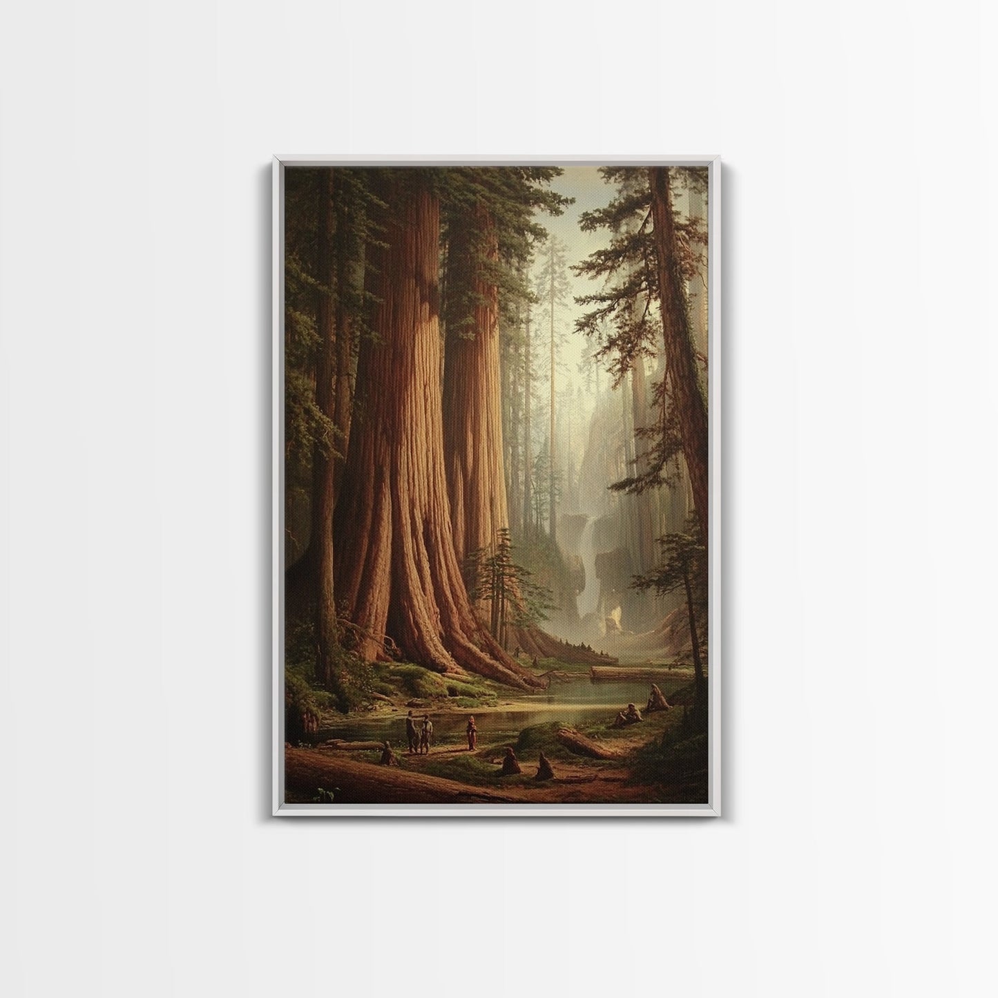Majestic California Redwood Trees Framed Canvas Print, Redwood National Park, Fantasy Decor, California Decor, PNW Wall Art