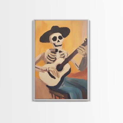 Chicano Cowboy Guitarist Canvas Print - Tejano Wall Art - Mexicano Home Decor