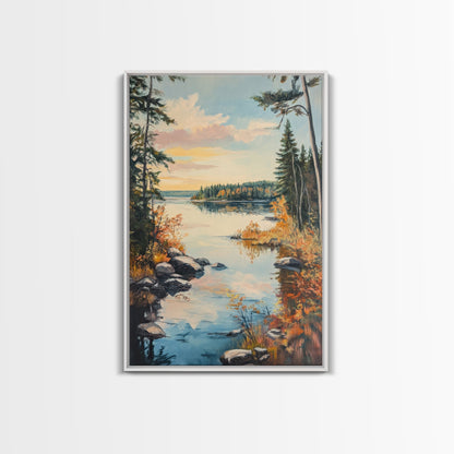 Acadia National Park Oil Painting Print, Maine Oil Painting, Nautical Coastal Decor, National Park Art, Landscape Painting, Cabin Decor