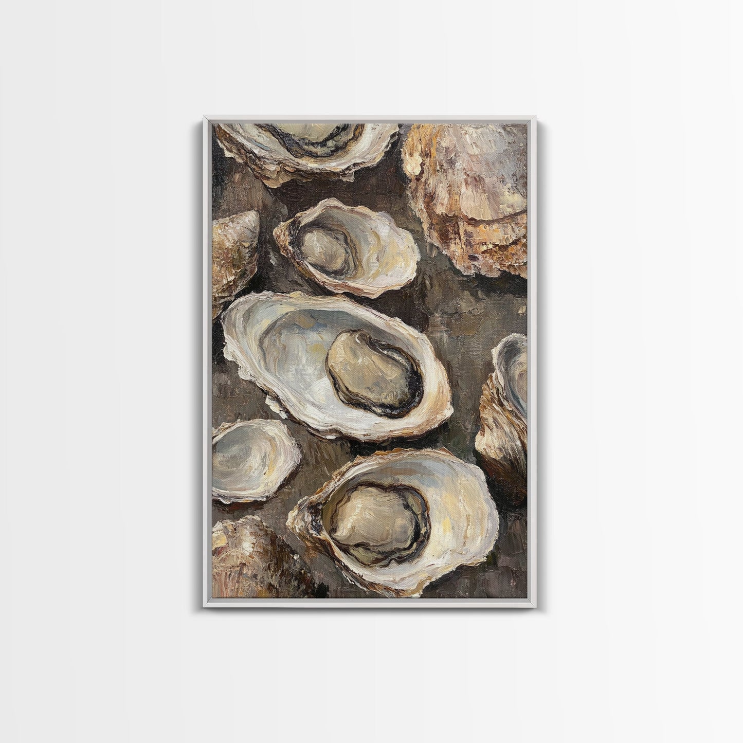 Oyster Painting Print, Oyster Shell Painting, Oyster Art, Kitchen Food Wall Art, Kitsch Kitcen Decor, Eclectic Home Decor, Kitchen decoration
