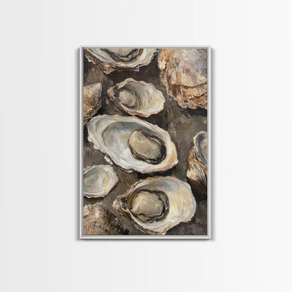 Oyster Painting Print, Oyster Shell Painting, Oyster Art, Kitchen Food Wall Art, Kitsch Kitcen Decor, Eclectic Home Decor, Kitchen decoration